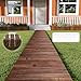 Wooden Garden Pathway,Wooden Walkway with Non-Slip Surface, Roll Out Wooden Pathway Weather-Resistant Walkway for Outdoor Patios Wedding Party Pathways (Carbonized, 12FT)