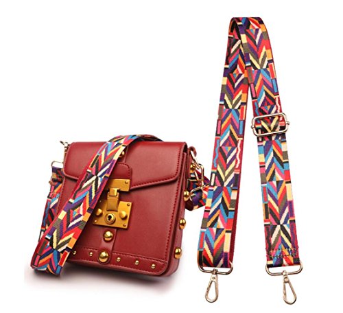 Purse Strap Replacement Guitar Style Multicolor Canvas Crossbody Strap for Handbags (25#)3