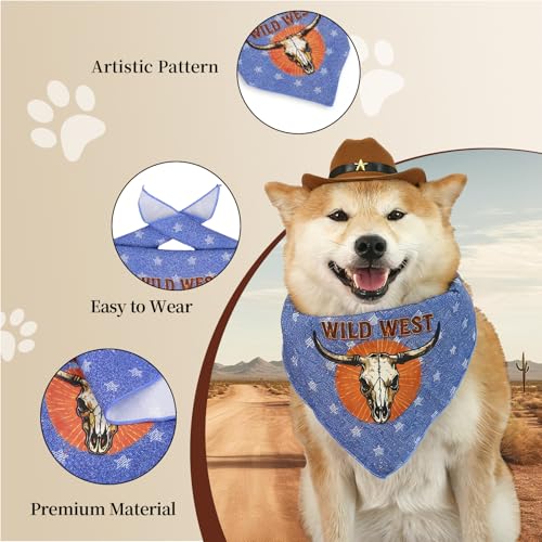Disfraz de Vaquero para Perro Pequeño Azul miniatura 3