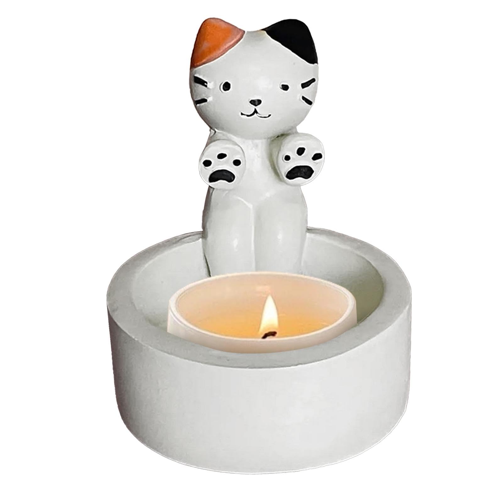 Amazon.co.jp: 猫のキャンドルホルダー温まる足、猫型キャンドル