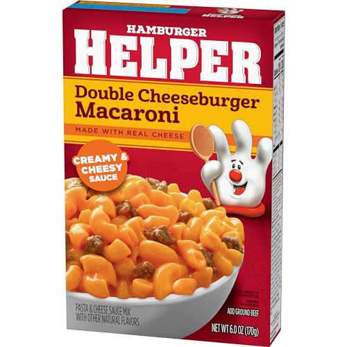 Hamburger Helper Double Cheeseburger Macaroni, 6.0 Ounces, 12 per Case.