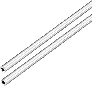 DMiotech Lot de 2 (10mm Od x 8mm Id) Tube Rond en Aluminium 6063 de