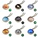 9 Pack Galaxy Pendentif Collier Système Solaire Univers Bijoux en Verre Nébuleuse Espace Cosmos Espace Extra-atmosphérique Planète Bijoux Valentine Cadeau d'amour