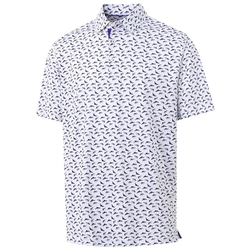 M MAELREG Boys Polo Shirt Short Sleeve Performance Dry Fit Stretch Funny Print Active Casual Collared Golf Shirts for Boy