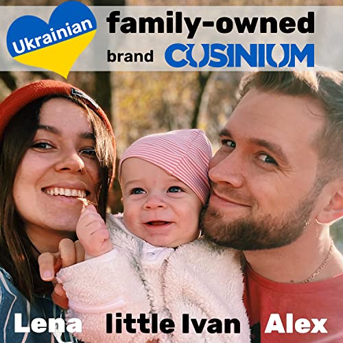 Cusinium Large Metal Salt Pepper Dredge Shakers - With Handle - Seasonings Spice Shakers With Holes And Lids - 14 Ounce, 2Pcs #TOP4