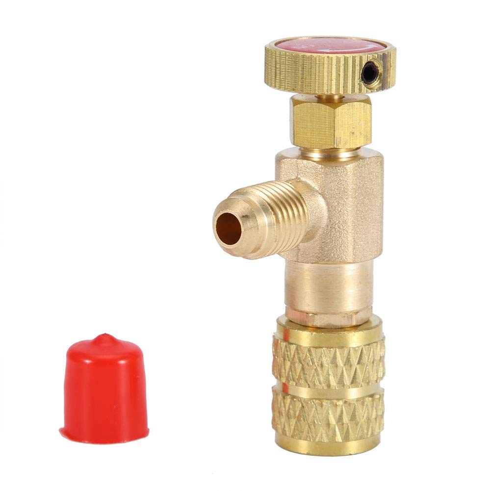 Zawór bezpieczeństwa cieczy, 2 sztuki, miedziany zawór bezpieczeństwa do klimatyzacji R410A R22, czynnik chłodniczy 1/4", adapter bezpieczeństwa do czynnika chłodniczego, akcesoria, zawór napełniający