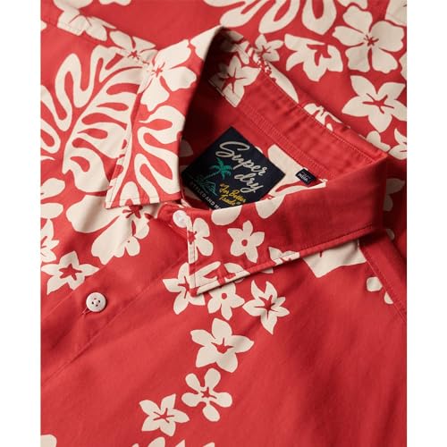 Superdry Para Hombre. M4010353A Camisa Hawaiana Rojo (Xl), Casual, AlgodóN, Manga Corta - 5