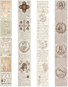 Amazon | 海外 マスキングテープ 珍しい ◇幅5cm 8種類◇ 透ける 英語