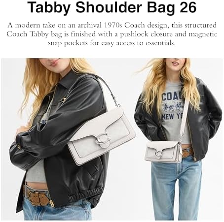Coach Tabby Shoulder Bag 26 in Signature Canvas, LH/White Chalk