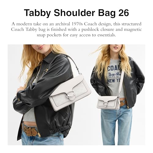Coach Tabby Shoulder Bag 26 in Signature Canvas, LH/White Chalk2