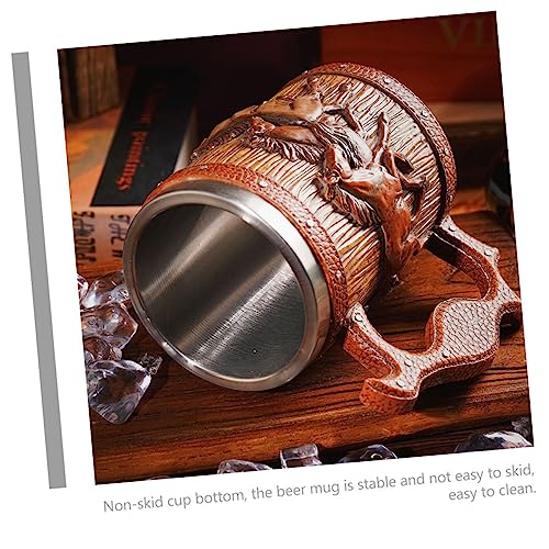 Jarra de cerveza original de barril un regalo vintage resistente IMIKEYA 5