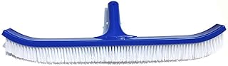 Escova de piscina de 45,72 cm, cabeça de escova de limpeza de piscina resistente projetada para limpar paredes, pisos de azulejos, cerdas de nylon premium cabeça de escova com clipes EZ para piscinas, spas, banheiras de hidromassagem, banheiro