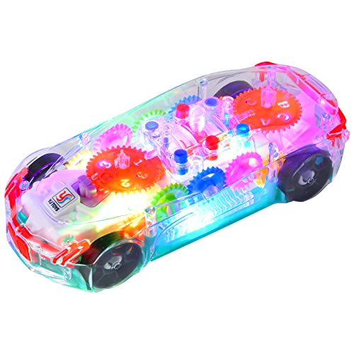 Image of 3D Car with 360 Degree Rotation Concept Racing Vehicle, Gear Simulation Mechanical Car, Sound & Light Toys for Kids /Gifts /Toddler Age 2 to 5 Years (Multicolor)