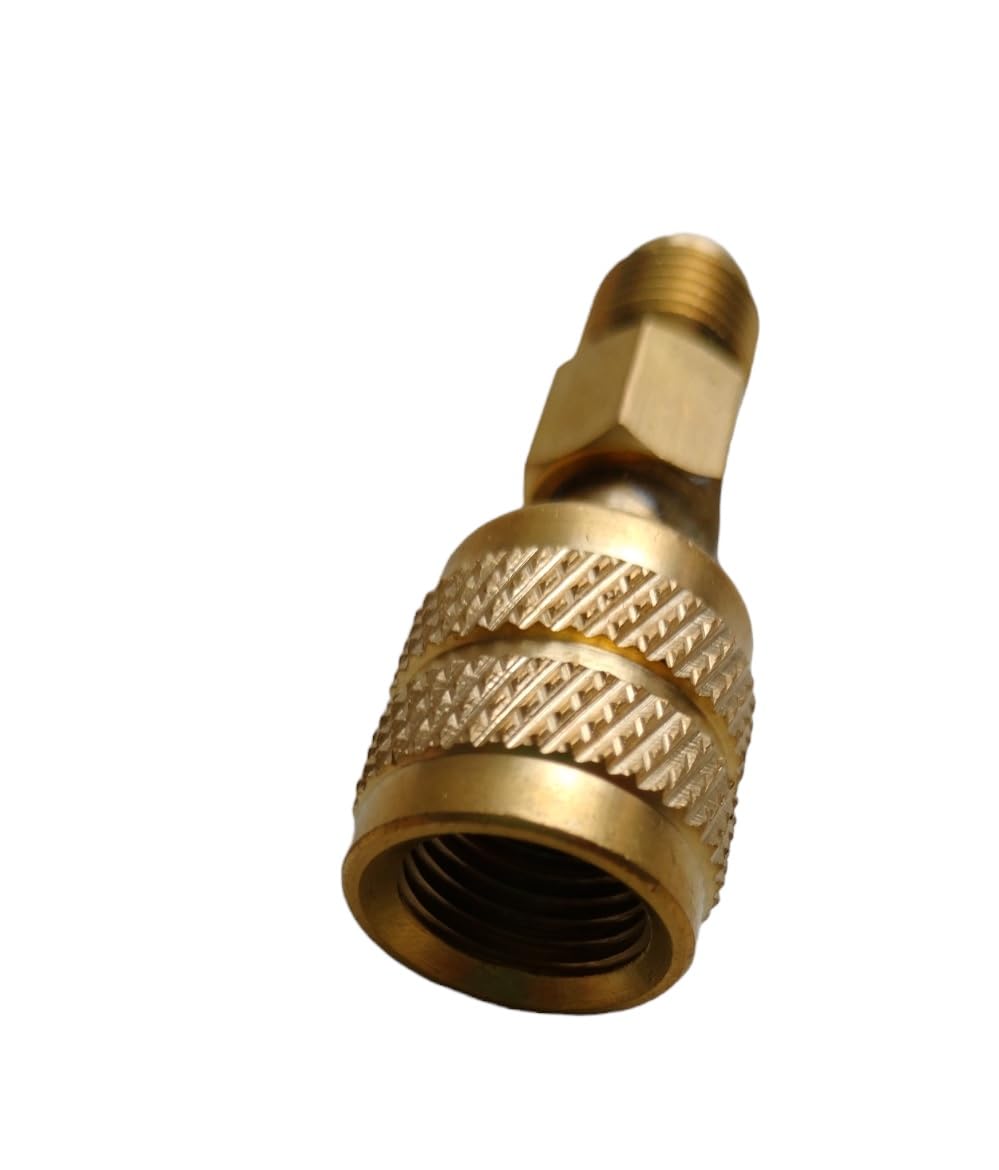 Household Supplies Refrigeration Tools | R410A Straight Swivel Adapter 1/4‘’ SAE Male 5/16‘’ SAE Female Quick Couplers Used for Mini Split System, Air Conditioners, HVAC and Refrigeration Service