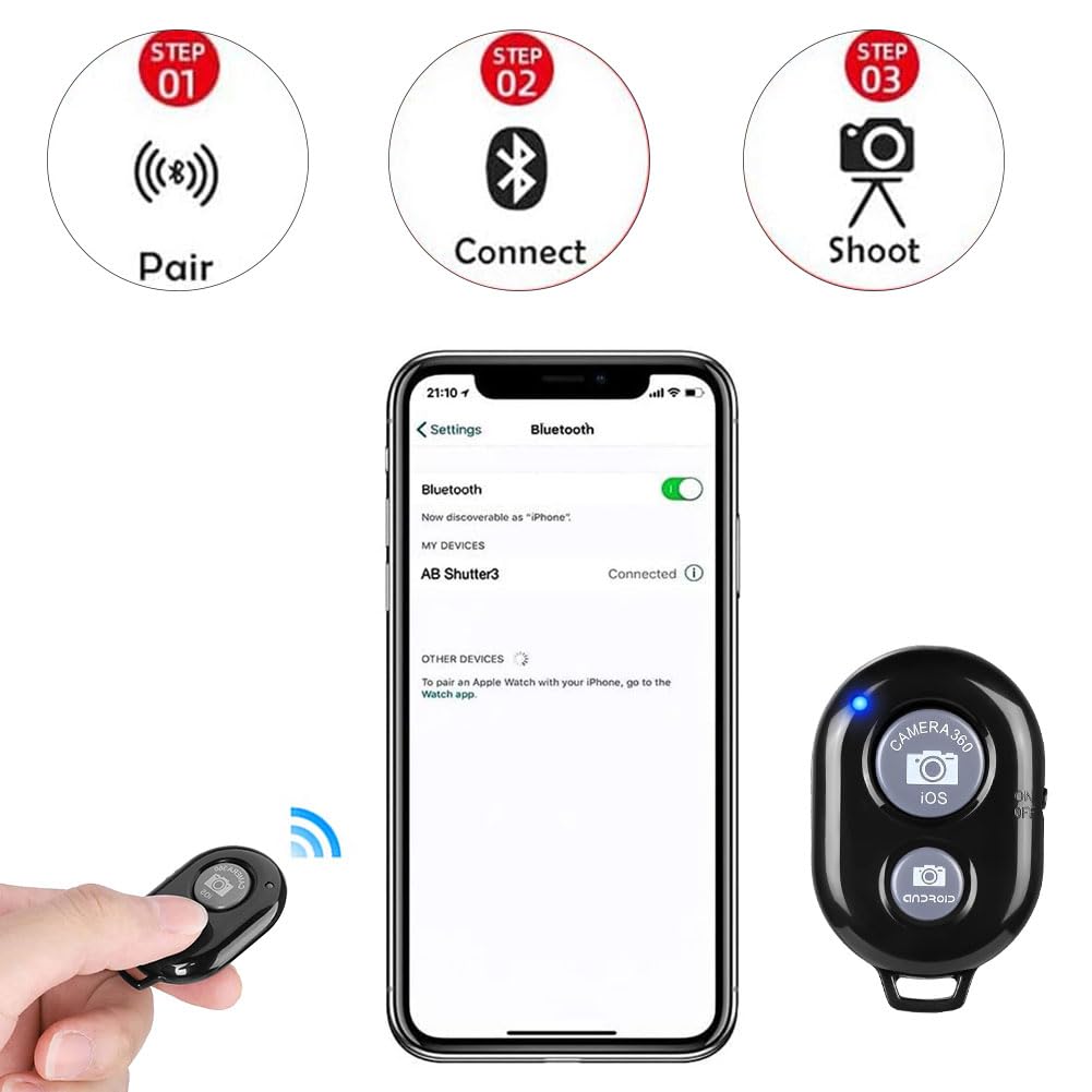 Telecomando Bluetooth Selfie Wireless - Pulsante Di Scatto Per Cellulare, Artefatto