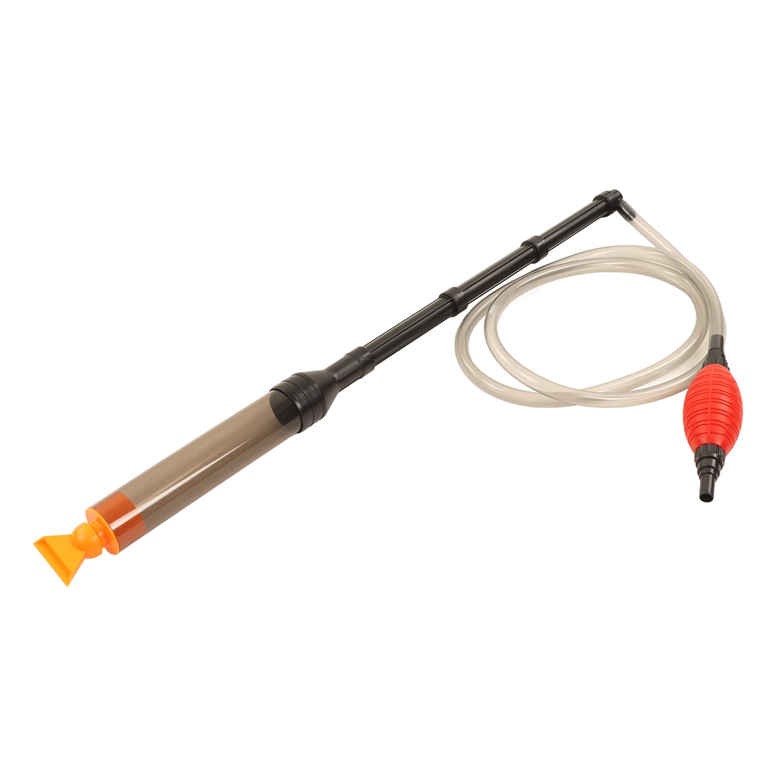 Nettoyeur de Gravier d'aquarium, Ensemble d'outils de Nettoyage d'aquarium, Changement d'eau de Nettoyage Manuel, Sac Gonflable Rouge, Nettoyeur de Sable d'aquarium pour