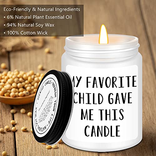 Image of Homsolver Gifts for Dad, Fathers Day Dad Gifts from Daughter Son, Dad Birthdy Gift, Gifts for Dad Who Wants Nothing-My Favorite Child Gave Me This Candle White
