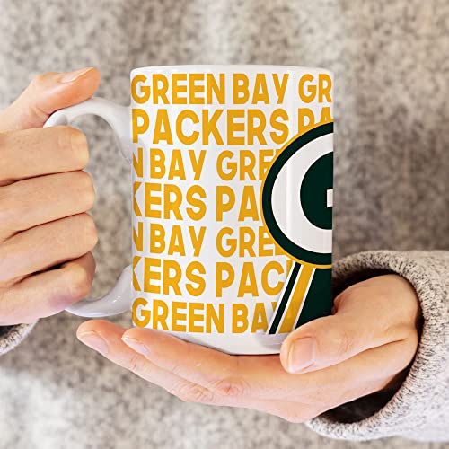 Image of Rico Industries NFL Football 15 oz White Ceramic Mug