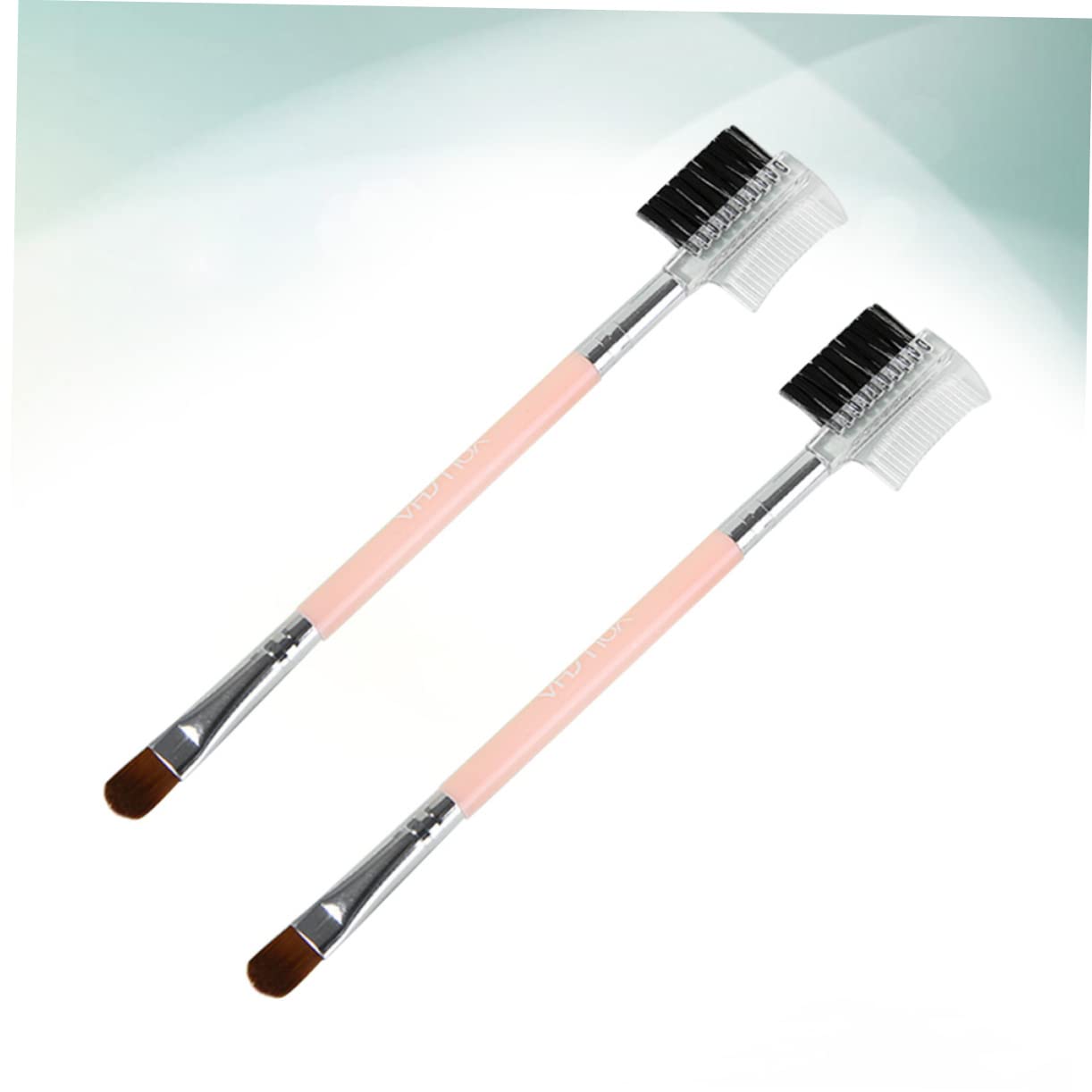 VICASKY Multifunctional Double-ended Makeup Brush Eyeshadow Brow Women's Makeup Tool Plastic Handle for Travel Daily Use