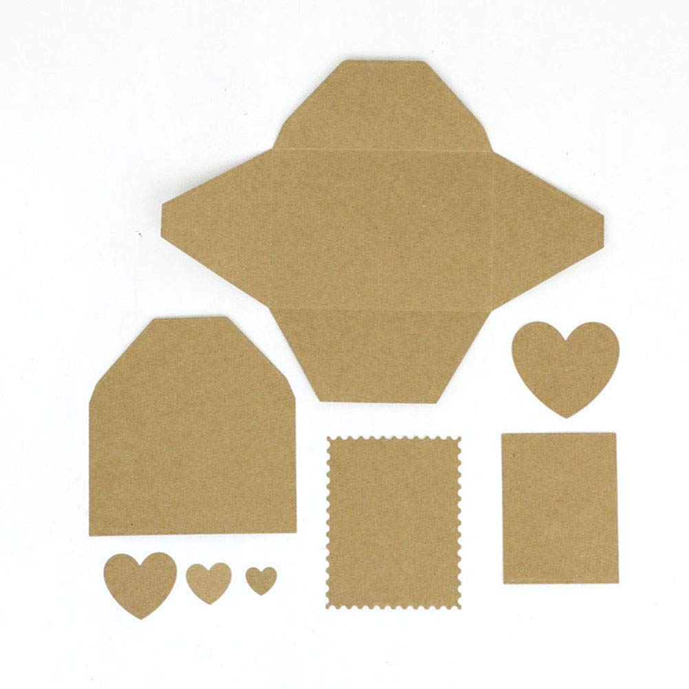 Fustella Metallica A Forma Di Busta Cuore Per Scrapbooking - 11,2x14,2 Cm, Stencil Per Biglietti Fai Da Te, Decorazioni San Valentino - 2