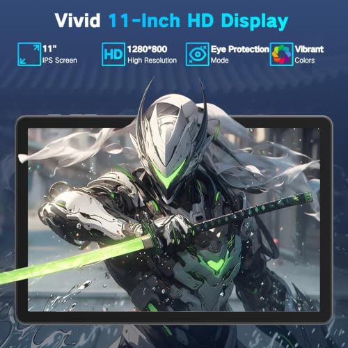 Image of JUNYANG Tablet 11 Inch, Android 15 with Keyboard /Case /Mouse, 12GB ROM 128GB