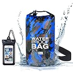 flintronic® Bolsa Impermeable, 5L Mochila Impermea...: 【IP66 100% IMPERMEABLE】: La mochila impermeable con correa para el hombro está hecha de tela impermeable Thicken PVC 500D, buena impermeabilidad y rendimiento a prueba de agua. También puede sufrir agua y un ambiente húmedo, por lo que nunca puede pr...