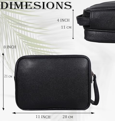 Image of kbi Mens Cash Bag Pouch Money Carrying Handling Luggage Multipurpose Travel Pouch vegan Leathe