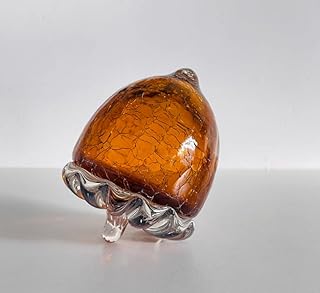 DECRZPB Figuras de piñas de Pino Color Avellana marrón Hechas a Mano con Esmalte de Colores pisapapeles de Vidrio soplado Adornos de Mesa decoración del hogar