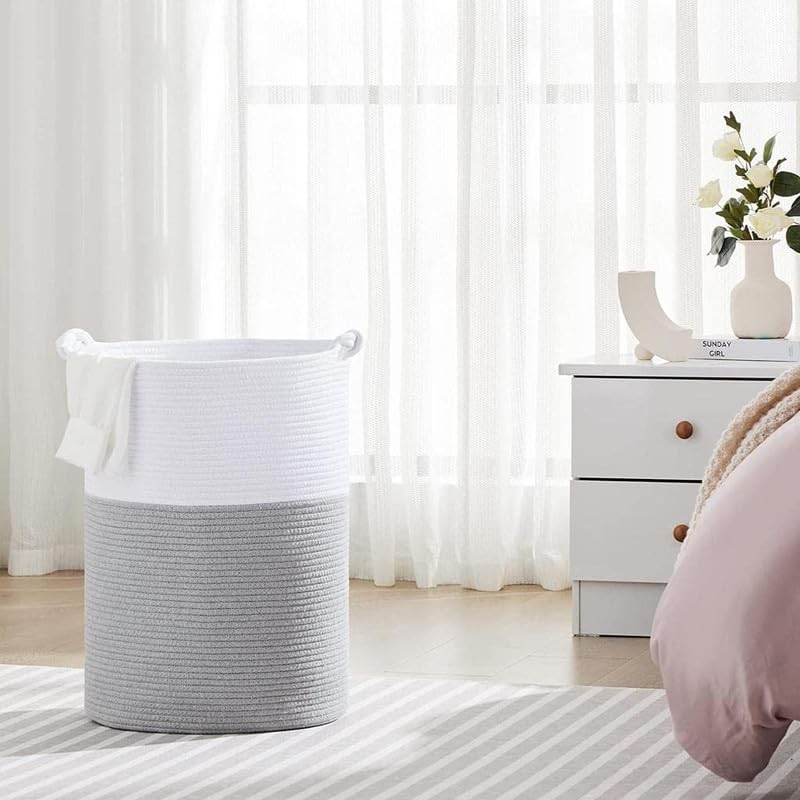 See full amazon price history chart for FIASCO Cotton Laundry Basket With Stylish Handle Storage Box, For Livingroom, Office, Kitchen, Dirty Clothes (16x22 (72 L), White Grey) FIASCO Cotton Laundry Basket With Stylish Handle Storage Box, For Livingroom, Office, Kitchen, Dirty Clothes (16x22 (72 L), White Grey) (B0CDV5XSB1) Amazon Price History, Amazon Price Tracker