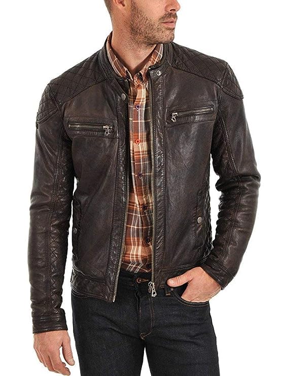 natural leather Men's Brown Leather Jacket (ZL_JK_33_Brown, Size :- S to 2XL)-picture-28