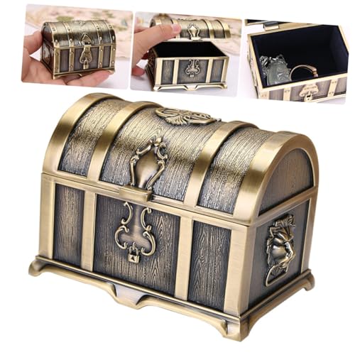 FOYTOKI 古典的なデザインで丈夫な宝箱 ジュエリー収納ボックス 携帯便利で変形しにくい アクセサリーケース パーティー装飾や誕生日 に