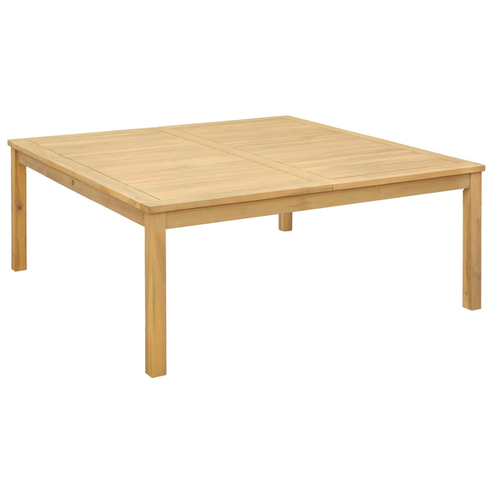 vidaXL Coffee Table Light Acacia 110 x 110 x 45 cm Solid Acacia Wood — image 1