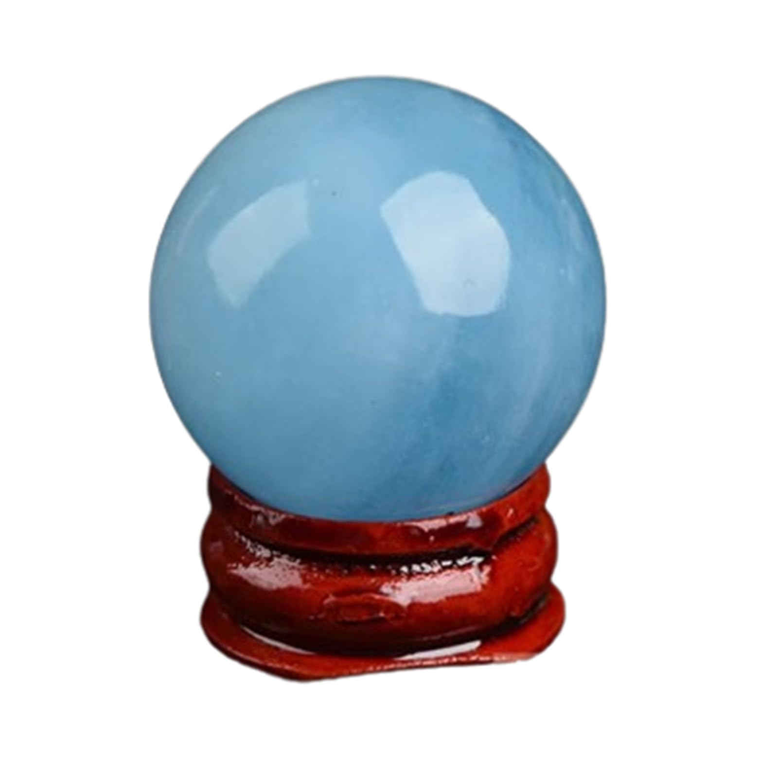 AEVHBAMXN Aquamarine Crystal Ball Home Decoration Gemstone Sphere Sculpture Figurine for Office Table Decor Wealth Orb,40~45mm