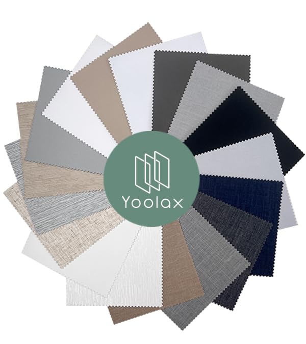 Yoolax100% Blackout Multicolor Fabric Samples for Roller Shades