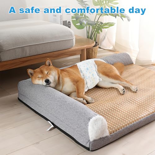 Image of Disposable Dog Diapers Male 96 Count Belly Bands for Bale Dogs (Waist 11-16.5 in S) Super Absorbent Small Doggie Diapers for Heat Excitable Urination or Incontinence - Blue