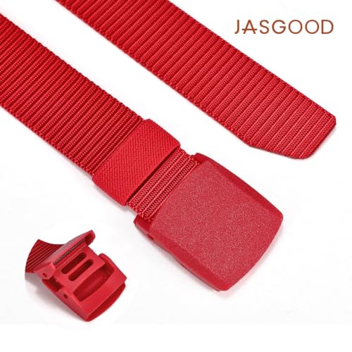 Image of JASGOOD Nylon Canvas Breathable Military Tactical Men Waist Belt With Plastic Buckle