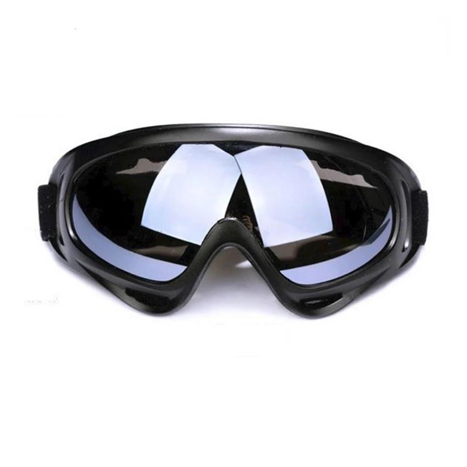 Gafas de moto todoterreno, gafas de montar con casco, gafas de esquí para exteriores, gafas de sol protectoras a prueba de viento y arena(Black gray lens)