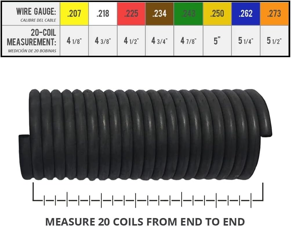 Torsion Garage Door Springs Set .207 x 1.75'' x 31'' (Left & Right Wound) (Pair), Yellow