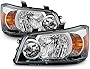 VIPMOTOZ Chrome Housing OE-Style Headlight Headlamp Assembly For 2004-2007 Toyota Highlander, Driver & Passenger Side