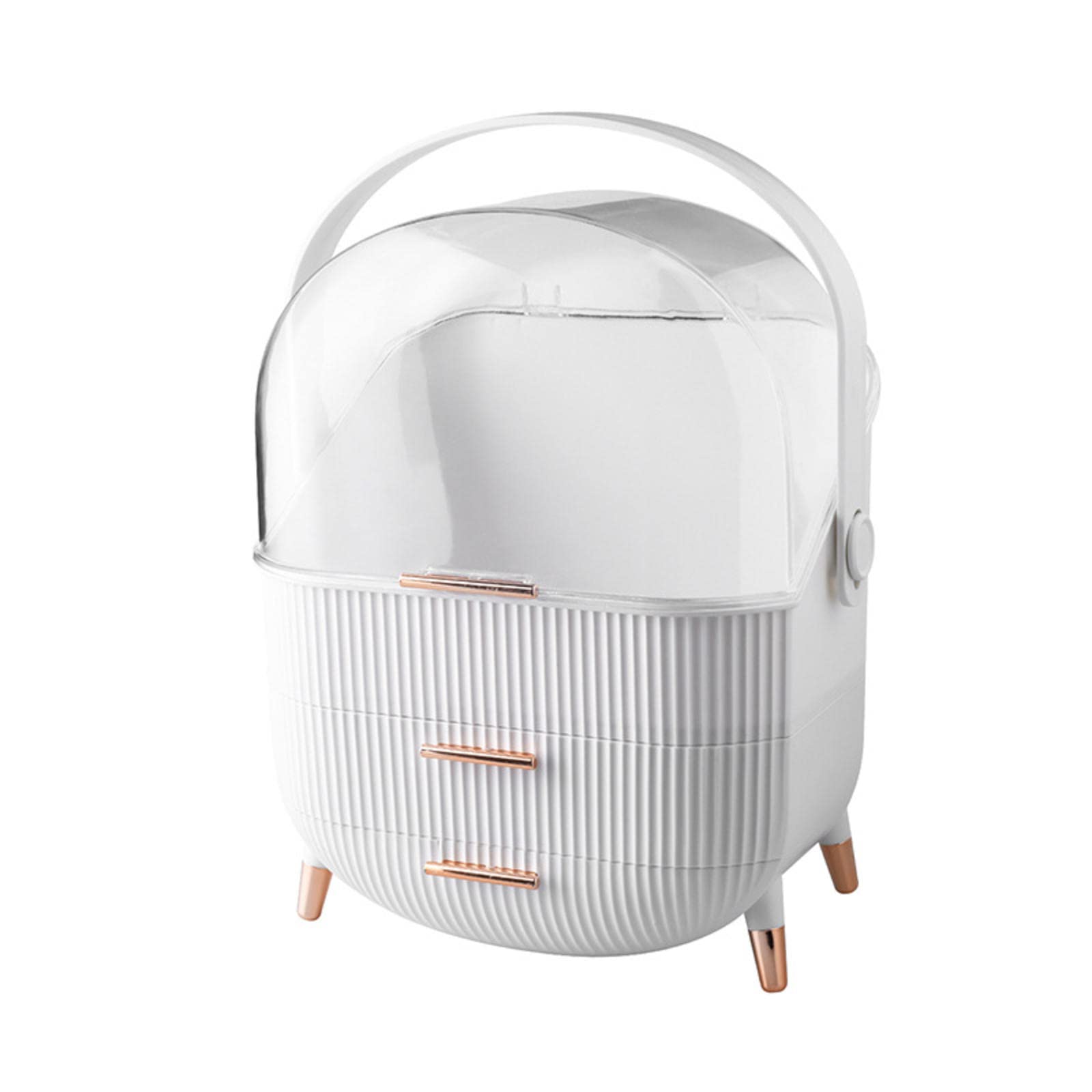 ELGADO Multifunctional cosmetics storage box, dustproof portable large capacity dressing table household desk organize the shelves