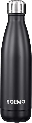 Amazon Brand - Solimo 1000ml Stainless Steel Insulated (Thermosteel) Water Bottle | 24 Hours Hot and Cold | Leakproof, Rus...