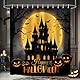 COZZSNUGE Duschvorhang 183 x 183 cm Halloween Fledermaus, Kürbis-Laterne Burg Duschvorhänge Anti-schimmel Wasserdicht Polyester Stoff Badvorhang mit 12 Duschvorhangringen