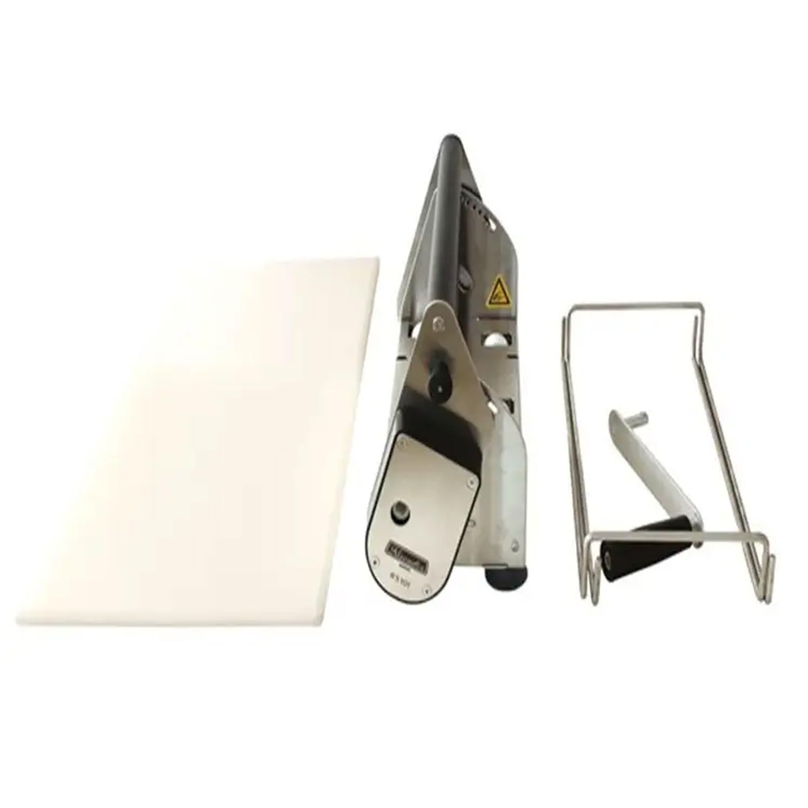 Espátula manual plegable de acero inoxidable, grosor ajustable de 0,5 a 27 mm, con manivela, ideal para cocinas domésticas, panaderías y comedores.