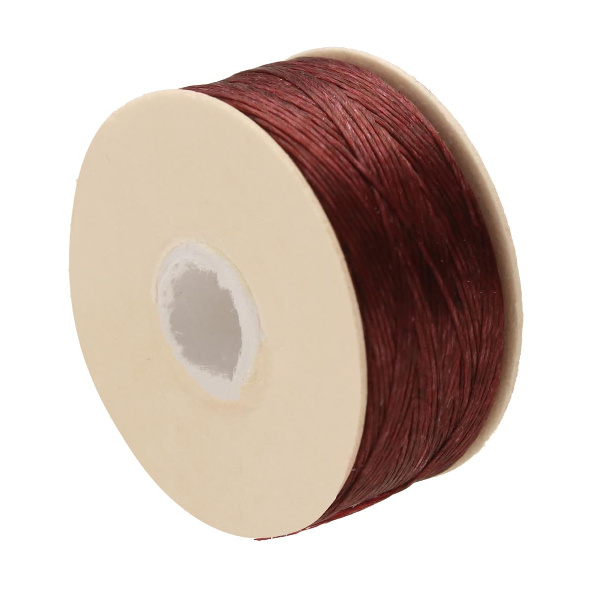 The Beadsmith Nymo Garn aus Nylon | Perlenstickerei und Weberei, Größe D, 30 mm Durchmesser, 58,5 m, Burgunderrot, 10 Stück