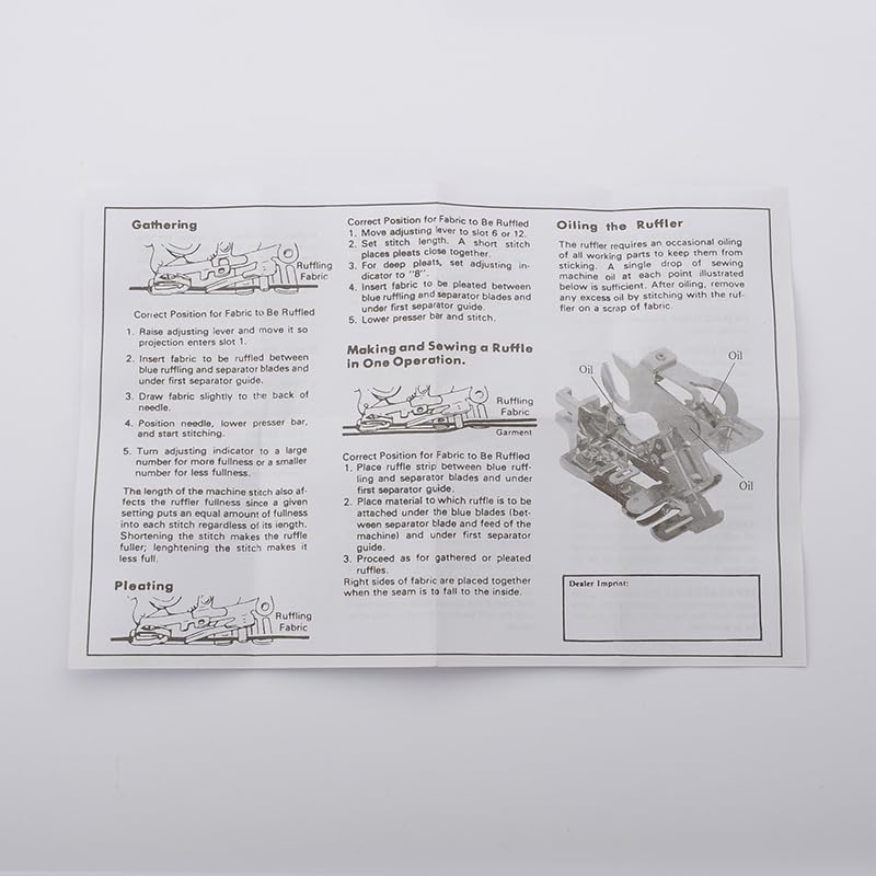 Prensatelas Ruffler para máquinas de coser Low Shank miniatura 6
