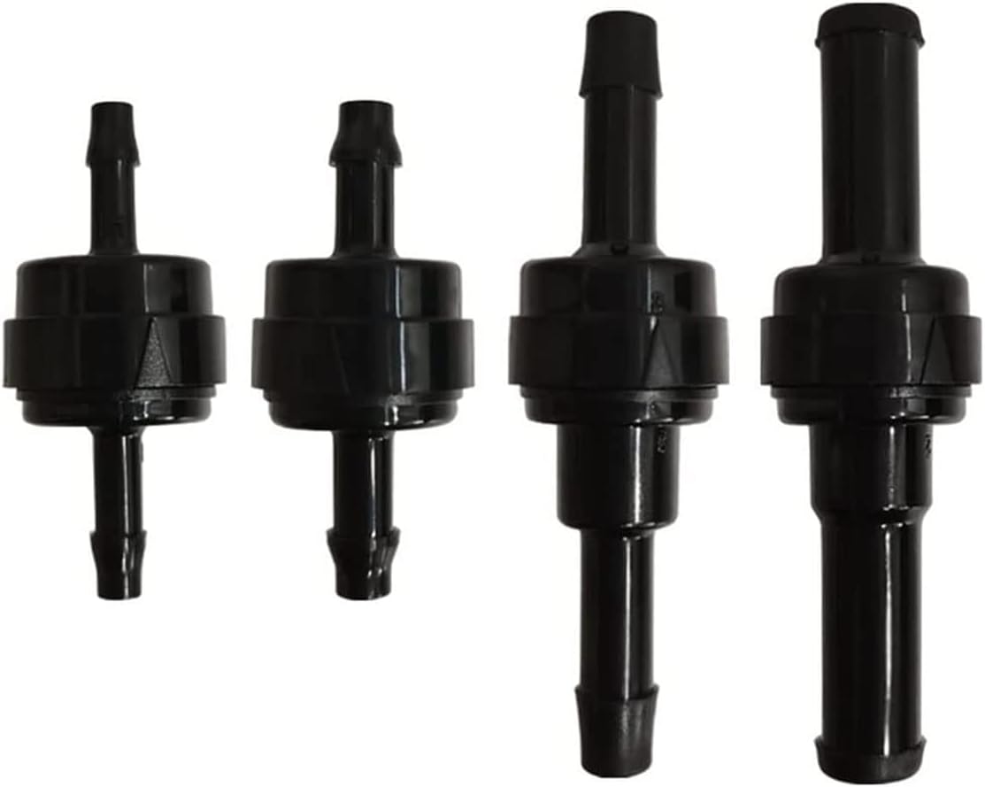 5pcs 1/8" 3/16" 1/4" 5/16" Plastic Check Valve, Non-Return Inline Valve, One Way Valve for Gas Diesel Oil Liquid (3/16)