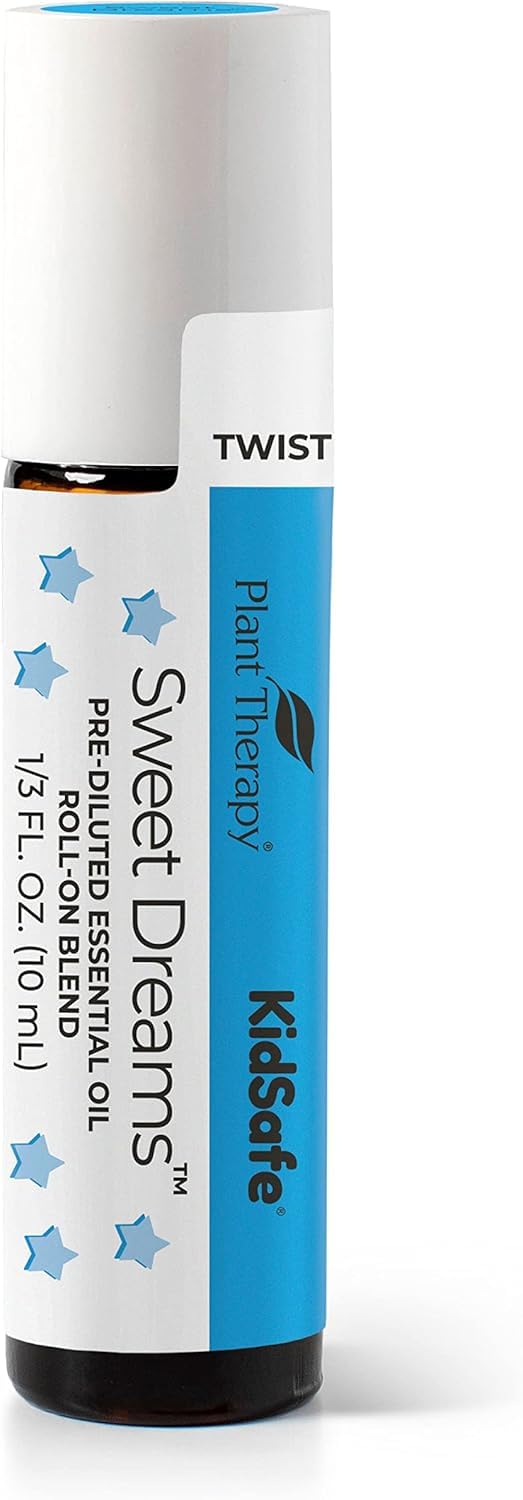 Plant Therapy KidSafe Sweet Dreams Synergy Pre-Diluted Essential Oil Roll-On. Ready to use! Blend.