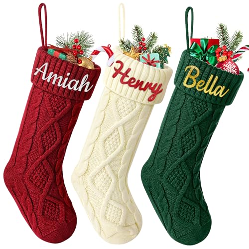 Personalized-Christmas-Stockings-with-Name-Embroidered-Knitted-Christmas-Stockings-18-Large-Xmas-Stocking-Custom-Christmas-Stocking-for-Family-Kids Personalized Christmas Stockings with Name Embroidered Knitted Christmas Stockings 18 Large Xmas Stocking Custom Christmas Stocking for Family Kids