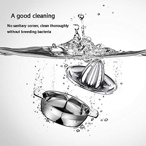 Image of stainless steel manual citrus juicer hand cold press lemon and orange juicer and squeezers with Round Bowl Big size 500ml