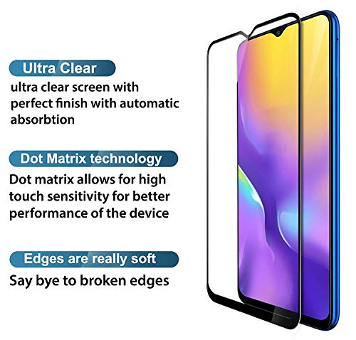 Image of Screen Protector for RealMe Q | Realme X2 (Black) Tempered Glass Edge-to-Edge 6D Screen Guard With Installation Kit
